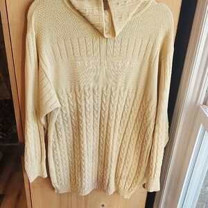 Geoffrey Beene Women's Tan Cowl Neck Sweater